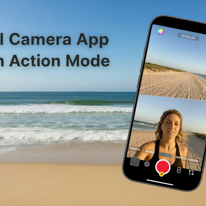 dual camera app with action mode